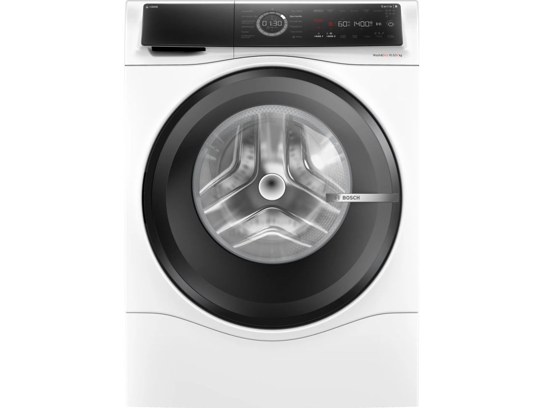 Bosch WNC254A40 tvätt- och torktumlare 10,5/6 kg, energiklass D, vit/svart