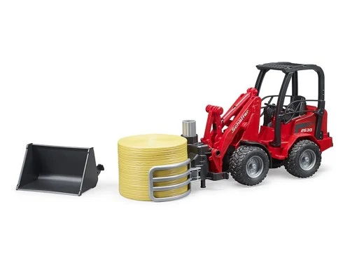 Bruder Schäffer Compact loader 2630 with bale gripper and 1 bale toy, bild 2