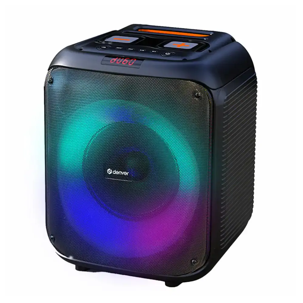 Denver BPS-250 partyhögtalare med LED / Bluetooth högtalare / portabel stereohögtalare