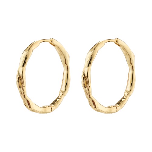 PILGRIM - Eddy Organic Shaped Large Hoops - Gold Plated - 23 mm