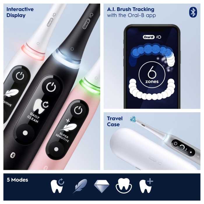 Oral-B iO6S eltandborste, Alabaster White, bild 2