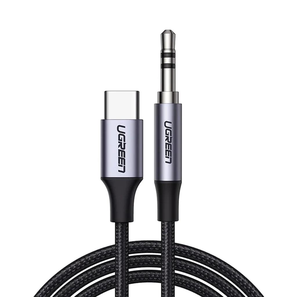 Ugreen USB-C till minijack 3,5 mm adapterkabel, 1m - Grå