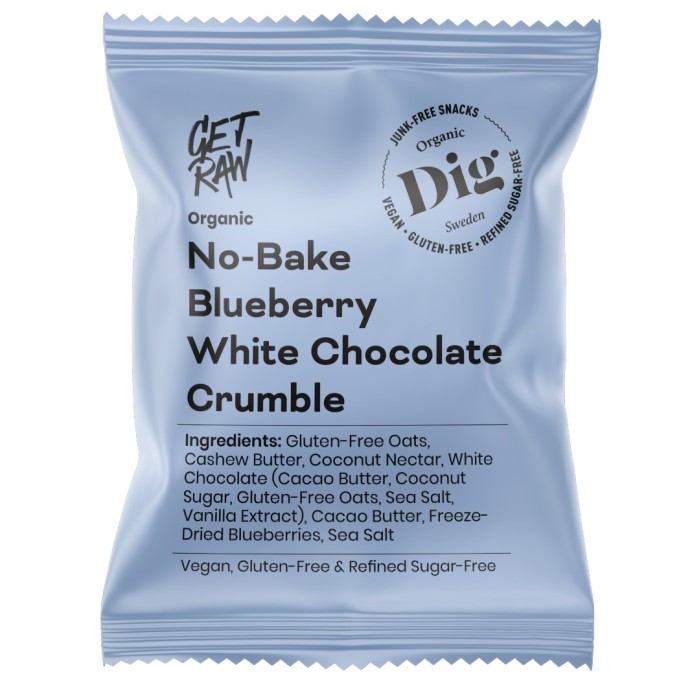 Dig GET RAW No-Bake Blueberry White Chocolate Crumble 35 g