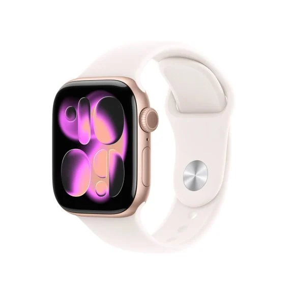 Apple Watch Series 11 GPS + Cell 42 mm roséguld aluminum, rosé sportband - M/L