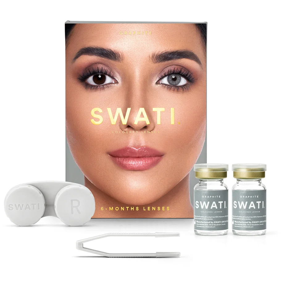 SWATI Cosmetics Coloured Lenses Graphite 6-Months Lenses 6-Months Lenses