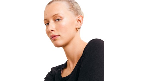 PILGRIM - AICA Chunky Huggie Hoop Earrings - Gold-Plated - 15 mm, bild 3