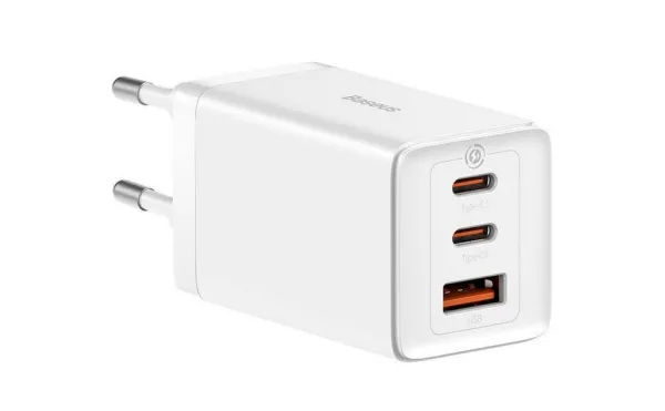 Baseus GaN5 Pro Snabbladdare 2C+U 65W - Vit