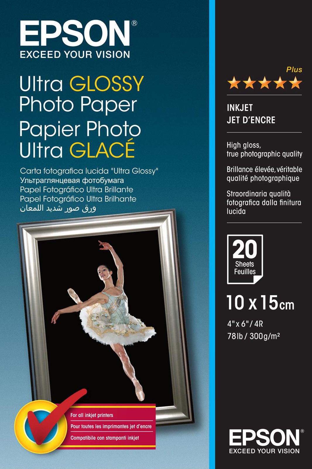 Epson Ultra Glossy Photo Paper 10x15 cm, 20 ark, 300g/m2, bild 3