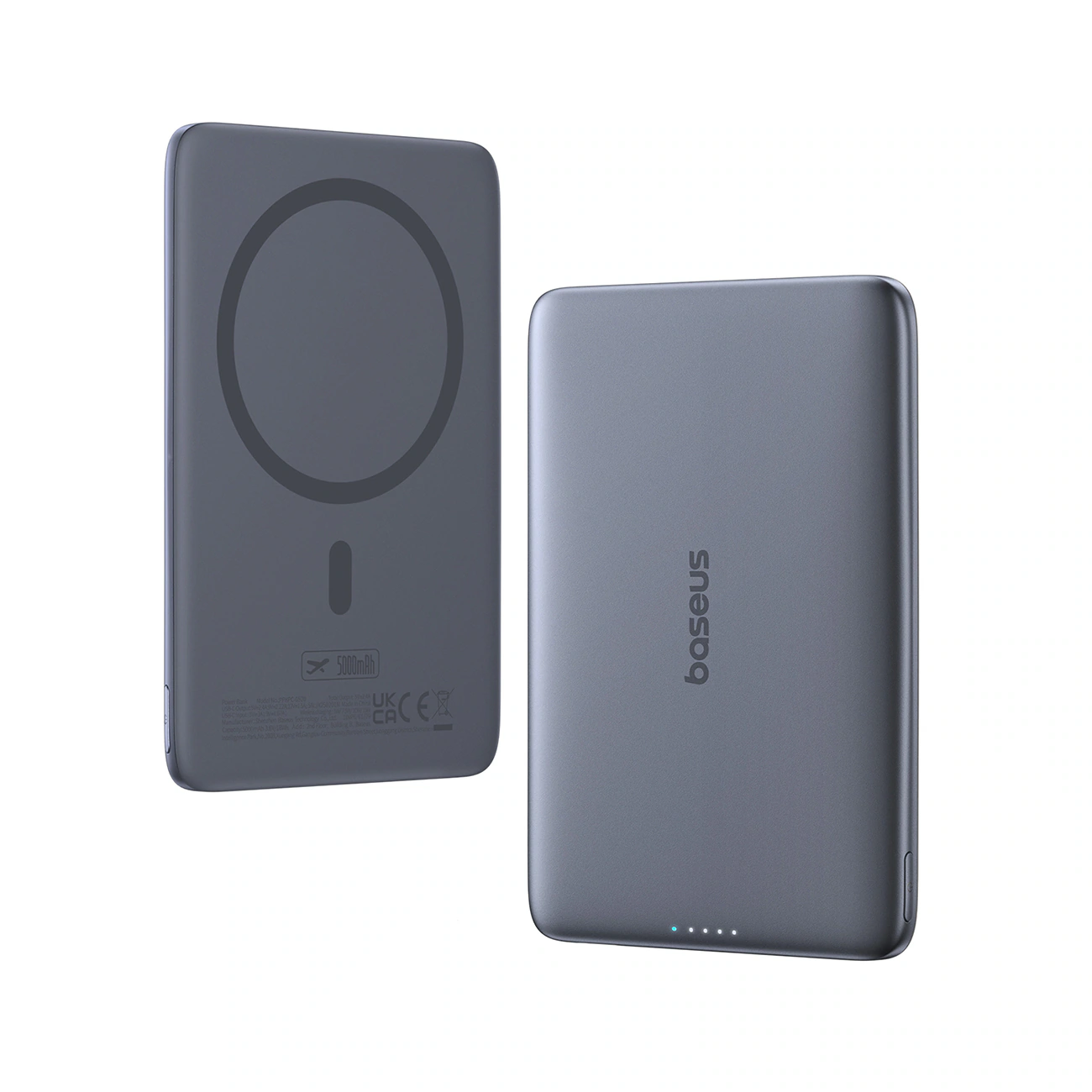 Baseus PicoGo AM41 Magnetisk Powerbank i Kortformat 20W 5000mAh OS - Grå, bild 2