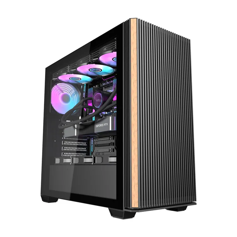 Darkflash DS900WS Computer Case + 4 Fans - Chassi - Svart