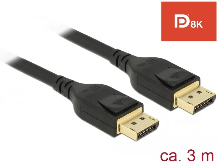 Delock DisplayPort-kabel 8K @ 60Hz, 3m
