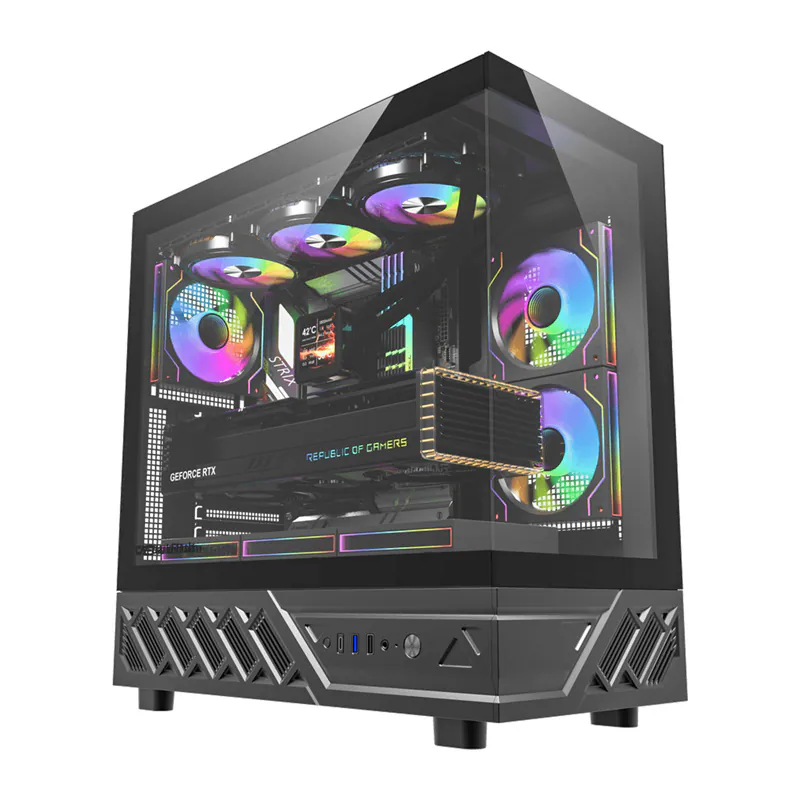 Darkflash DS950 Computer Case + 6 Fans - Chassi - Svart