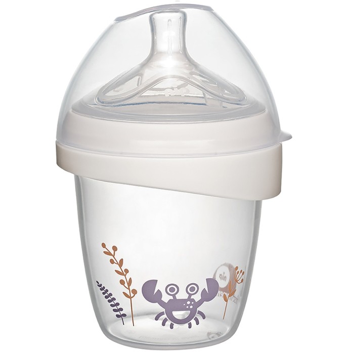 Nip First Moments Flaska PP Wideneck Silikon 150 ml Krabba Onesize 0m+ S
