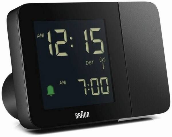 Braun 67160, Digital väckarklocka, Rektangel, Svart, 24 timmar, Tid, AC