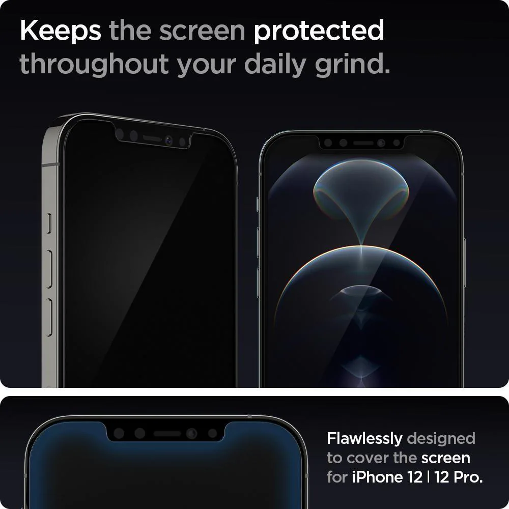 Spigen Glas.tR EZ Fit härdat glas för iPhone 12 / iPhone 12 Pro - 2 st., bild 4