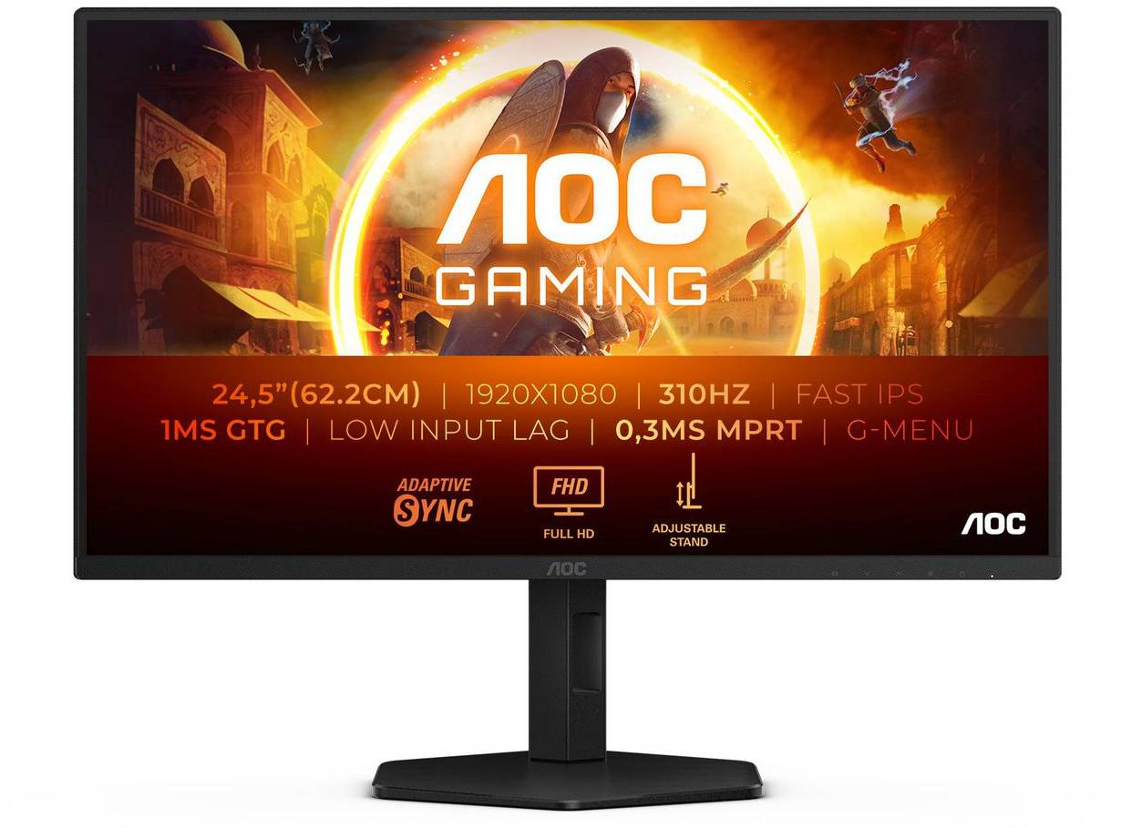 AOC 25G4SXU / 25" / 1920x1080 / IPS / 310Hz / 1ms / G-Sync / 2xHDMI / 1xDP, bild 5
