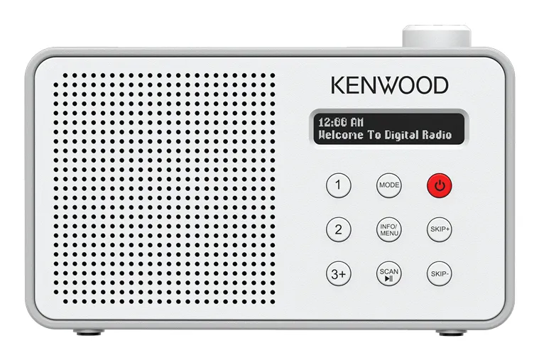 Kenwood CR-M25DAB-W bärbar DAB+/FM-radio 3,2 W, vit