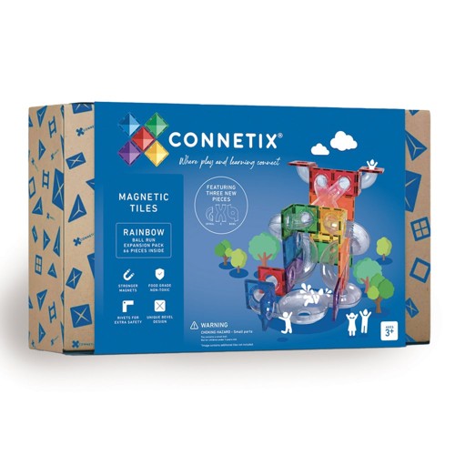 CONNETIX Rainbow Ball Run Expansion Pack 66 delar magnetisk bollbana 3+