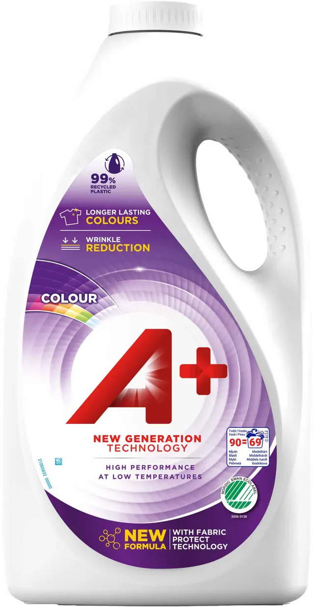A+ Colour flytande tvättmedel 3,6 L