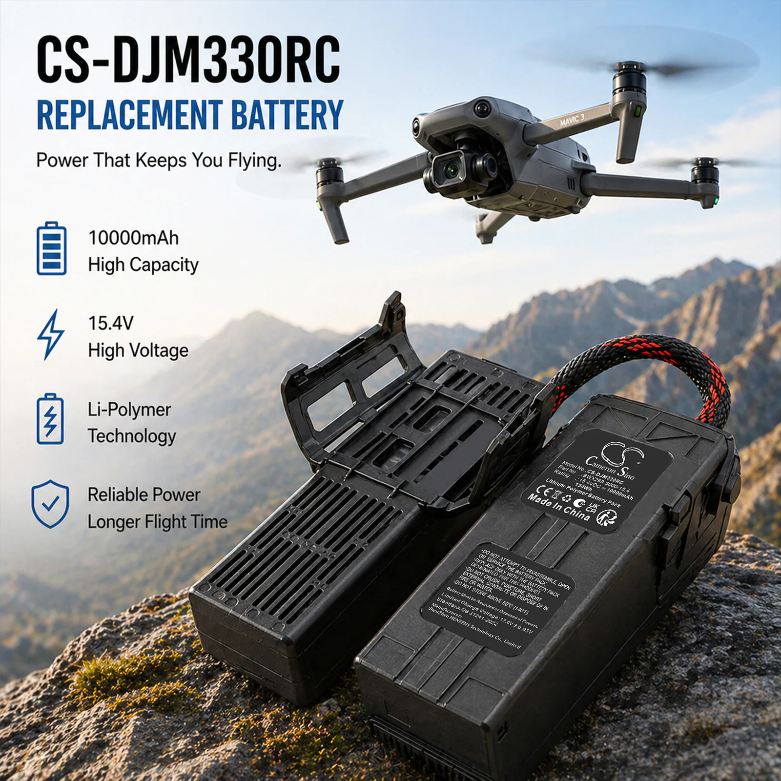 Batteri till Drönare för DJI DJI Mavic 3, DJI Mavic 3 Cine, DJI Mavic 3 Classic m.fl.