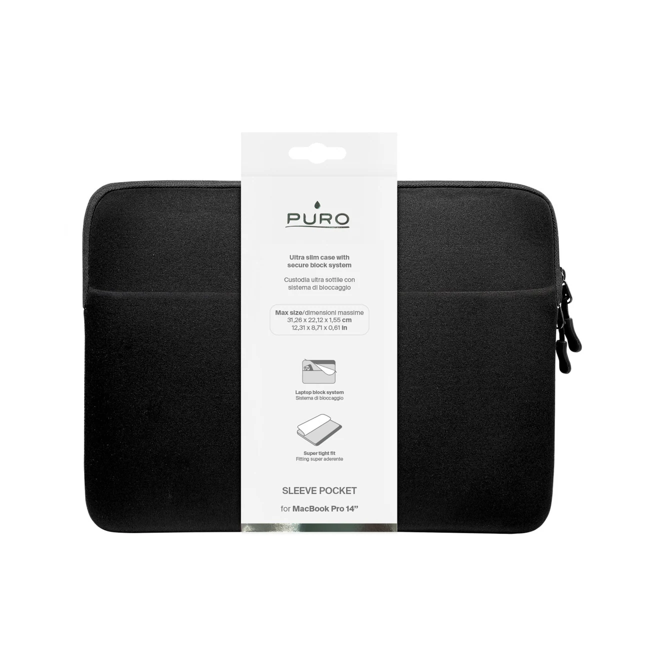 Puro Slim Pocket 14" väska för bärbar dator - Svart, bild 2