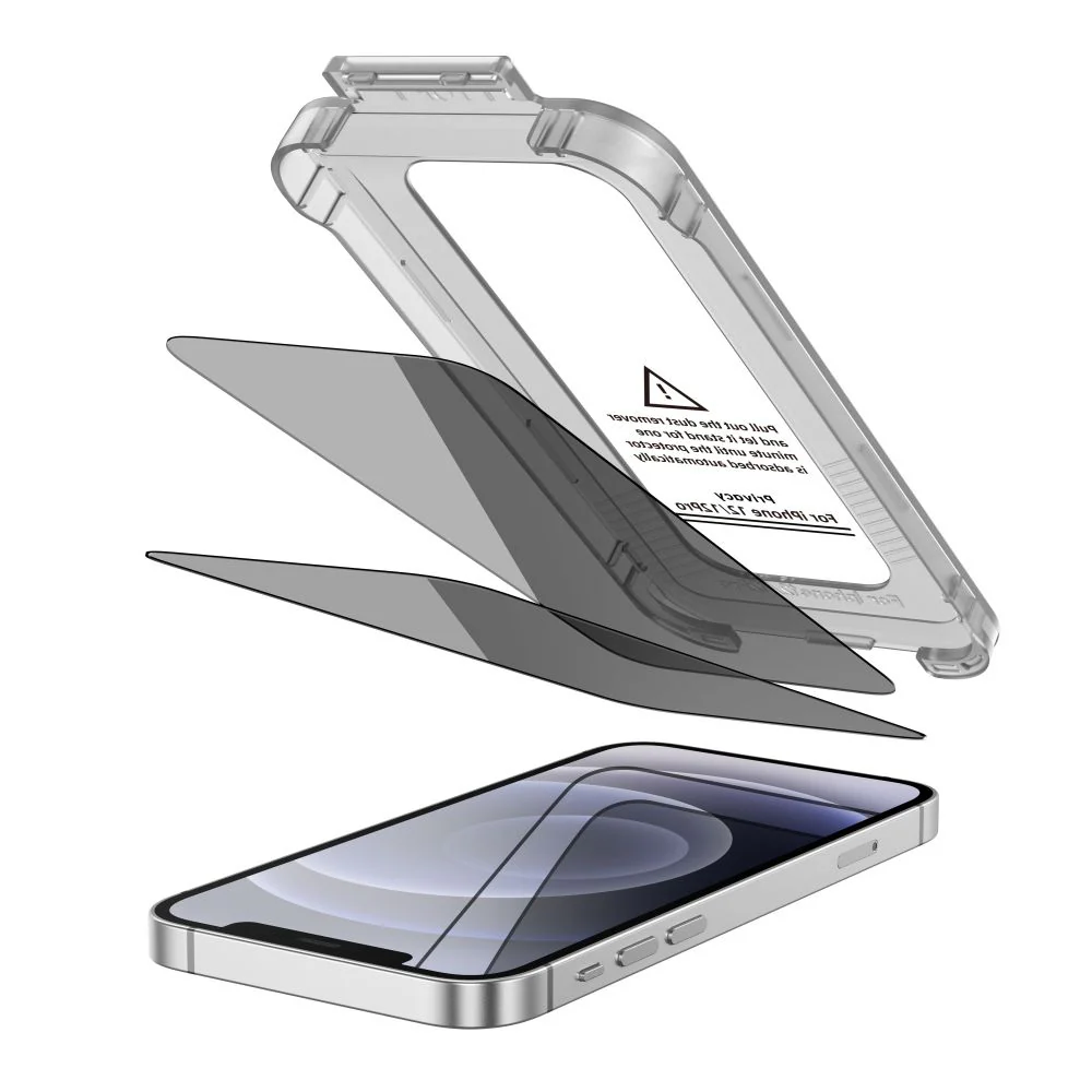 Tech-Protect Quick Set Spy+ Privacy Glass 2-pack för iPhone 12 / 12 Pro, bild 2