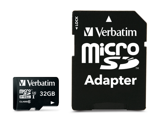 Micro Secure Digital SDHC 32 GB Verbatim Pro, UHS-I U3 Class10 V30, inkl. SD-adapter, bild 3