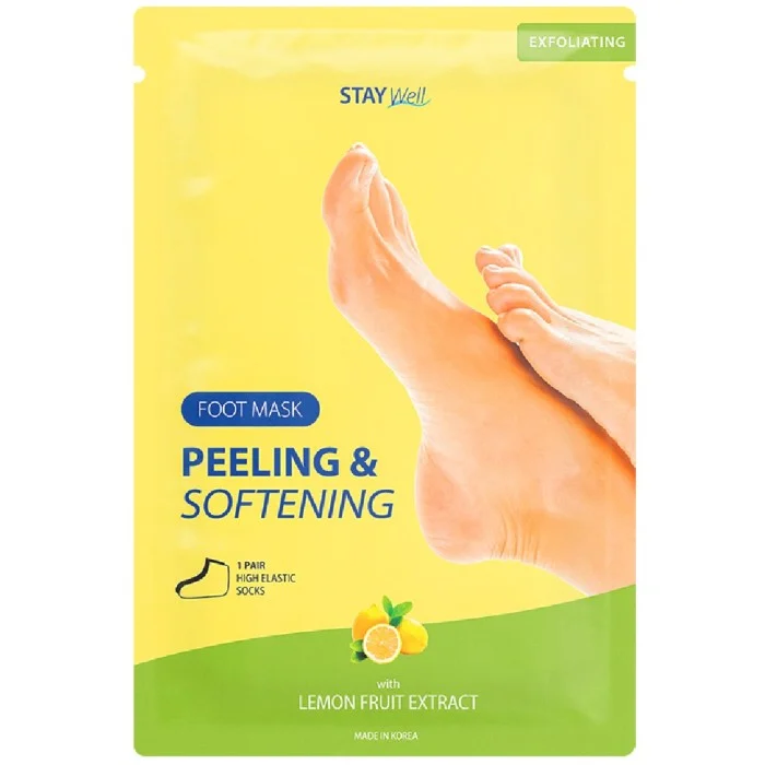 Stay Well Peeling & Softening Foot Mask Lemon 1 pcs, bild 2