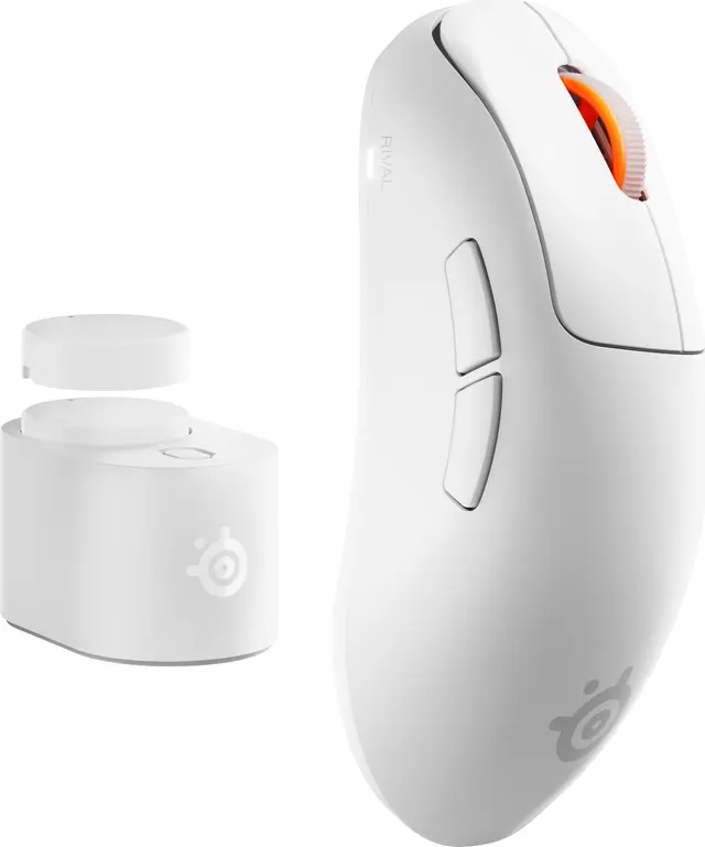SteelSeries Rival Pro trådlös gamingmus, vit