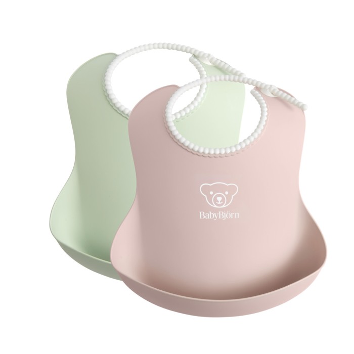 BabyBjörn Haklapp 2-pack Blekgrön/Blekrosa
