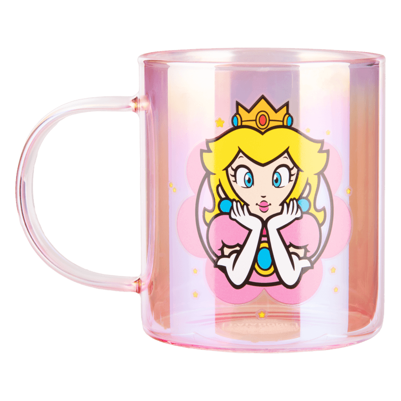 Paladone Super Mario Peach Iridescent Glass Mug