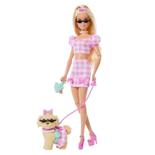 Barbie Twinning Looks - Hund och matchande rosa kläder