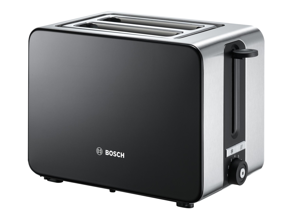 Bosch TAT7203 - Brödrost - 2 skiva - 2 Kortplatser - rostfritt stål/svart