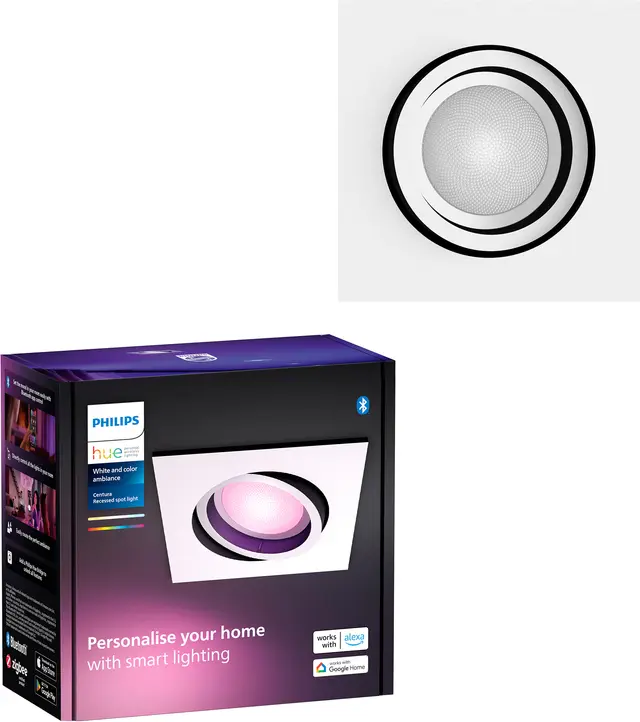 Philips Hue Centura infälld fyrkantig spotlight 4,2W GU10 (vit)