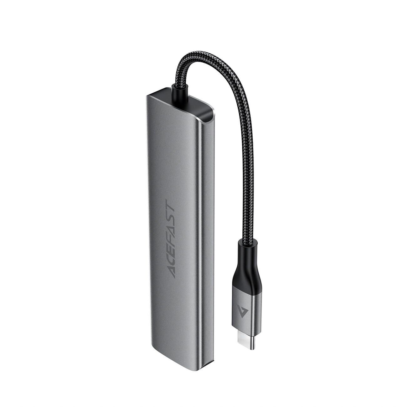 Acefast J18 USB-hubb med USB-C, 6-i-1, HDMI 4K 60 Hz, PD 90 W, dockningsstation – grå, bild 2