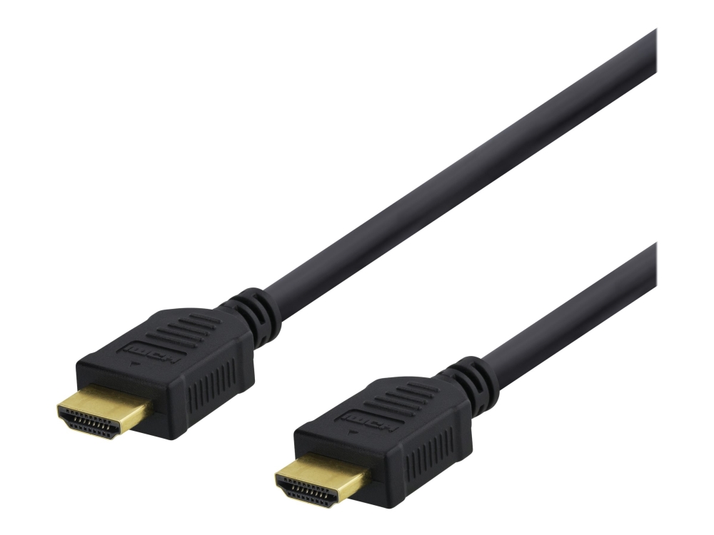 HDMI-kabel, High Speed Premium with Ethernet, 4K, 3D, returljud, 19-pin ha-ha, 0,5 meter - Svart, bild 2