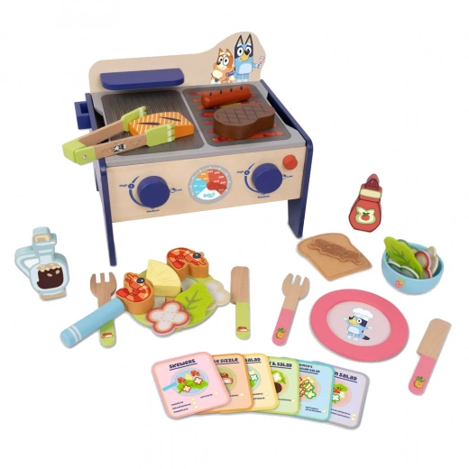 Bluey BBQ & Salad Set i trä