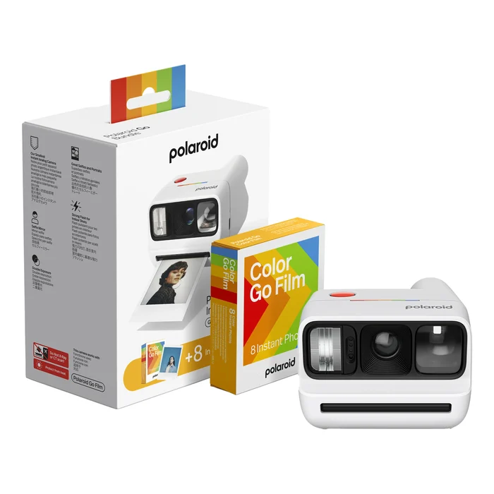 Polaroid Go Gen 3 snabbkamera och färgfilm, 8 bilder, vit