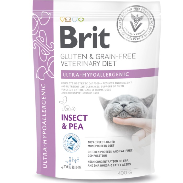 Brit GF Vet Diets Cat Ultra-hypoallergenic 400 g