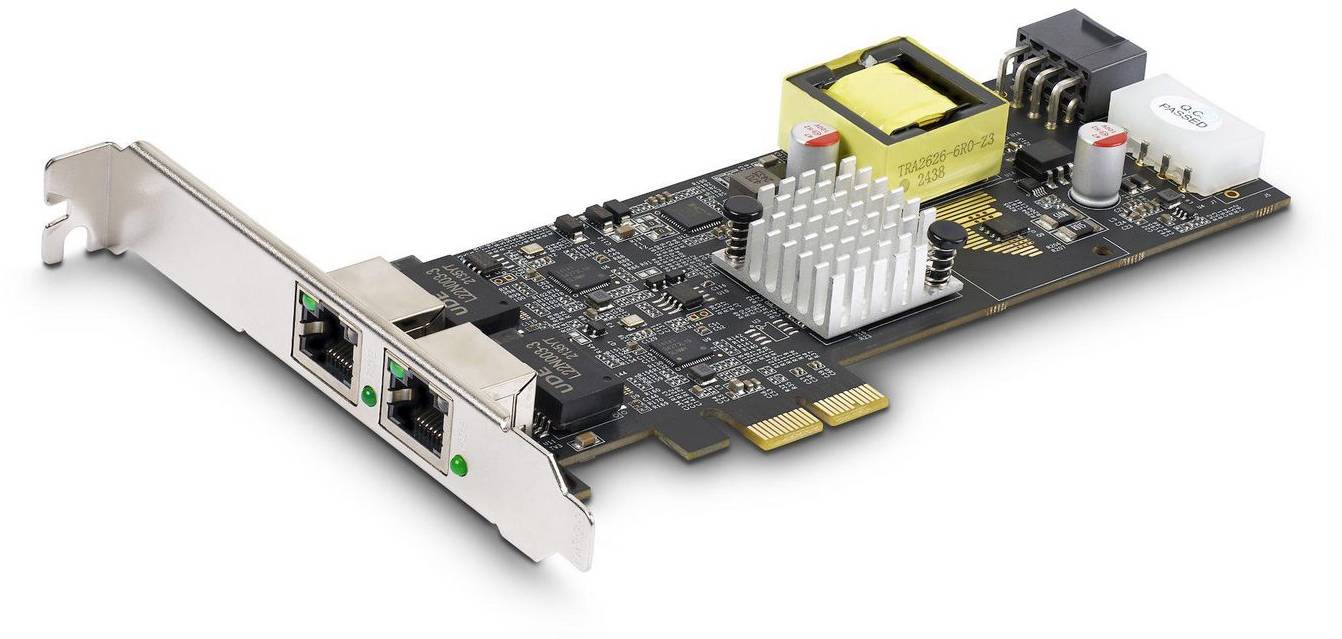 Startech 2.5Gbps NBASE-T PoE Network Card, Intel I225-V, PCIe 2.0 x2, 2-Port 2.5GbE, 2x25W PoE+, bild 2