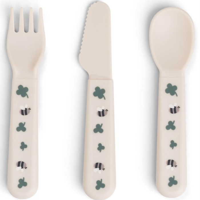 Done by Deer Foodie Cutlery Set Tiny Farm, Sand