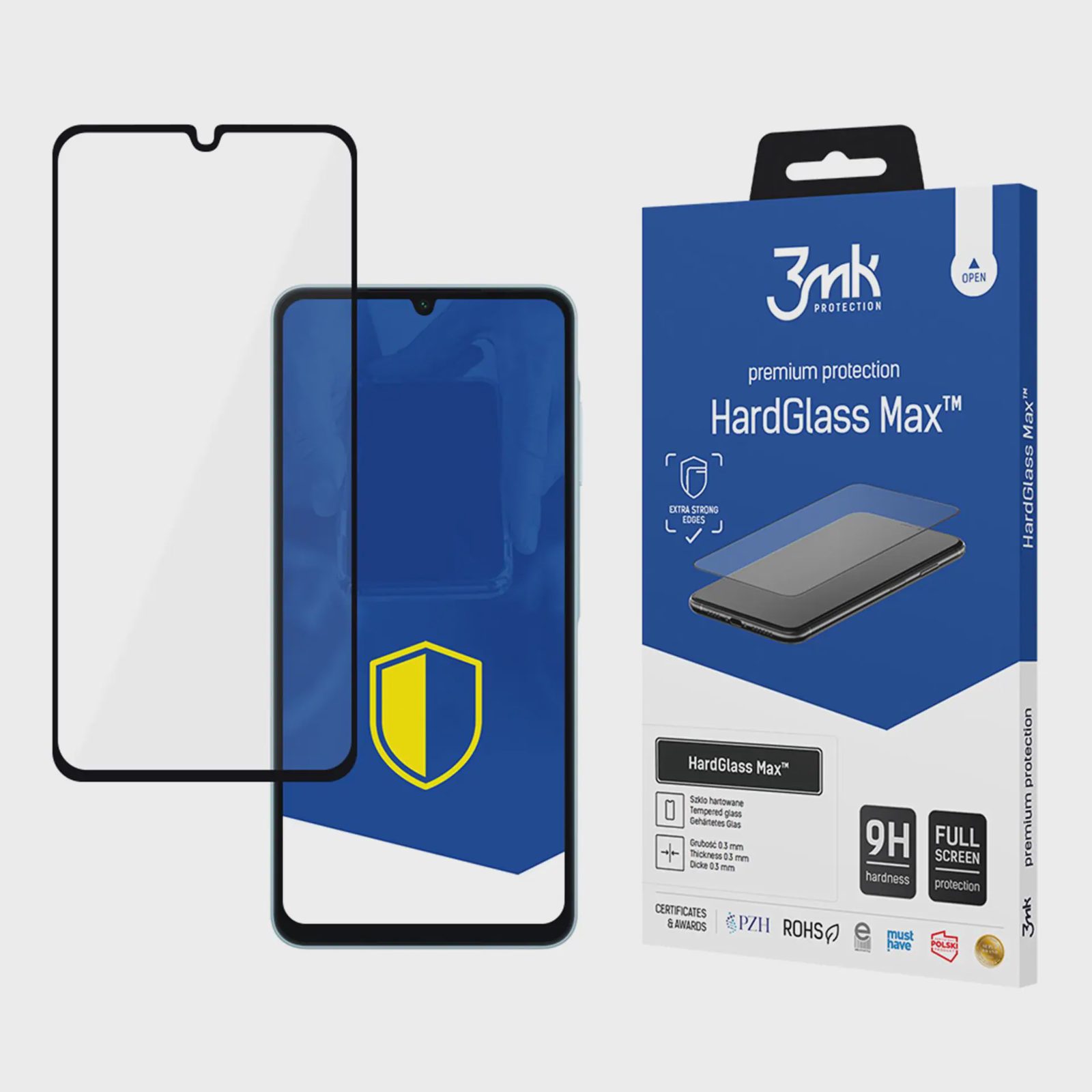 Förstärkt härdat glas för hela skärmen 3mk HardGlass Max Black för Samsung Galaxy A06