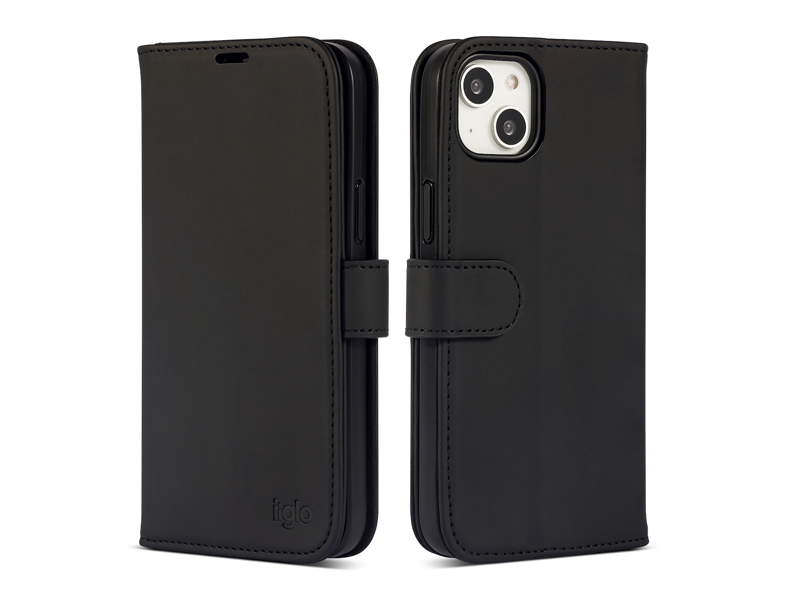 iiglo iPhone 15 Plus Plånboksfodral (svart)