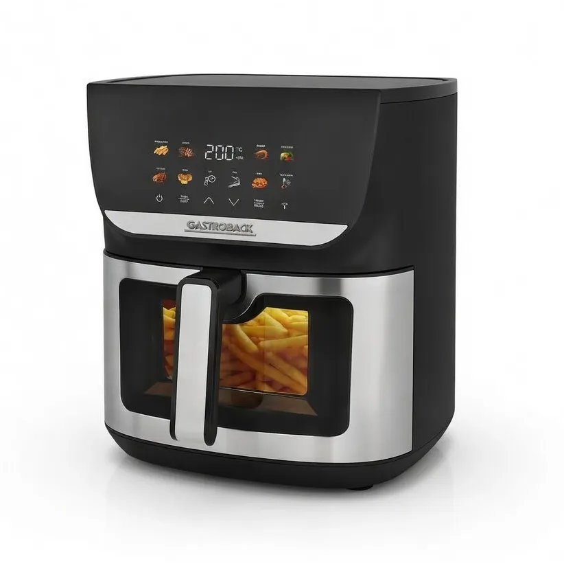 Gastroback Heat & Crisp Family, Varmluftsteger, 8 L, 2 kg, 80 °C, 200 °C, 7 person(er)
