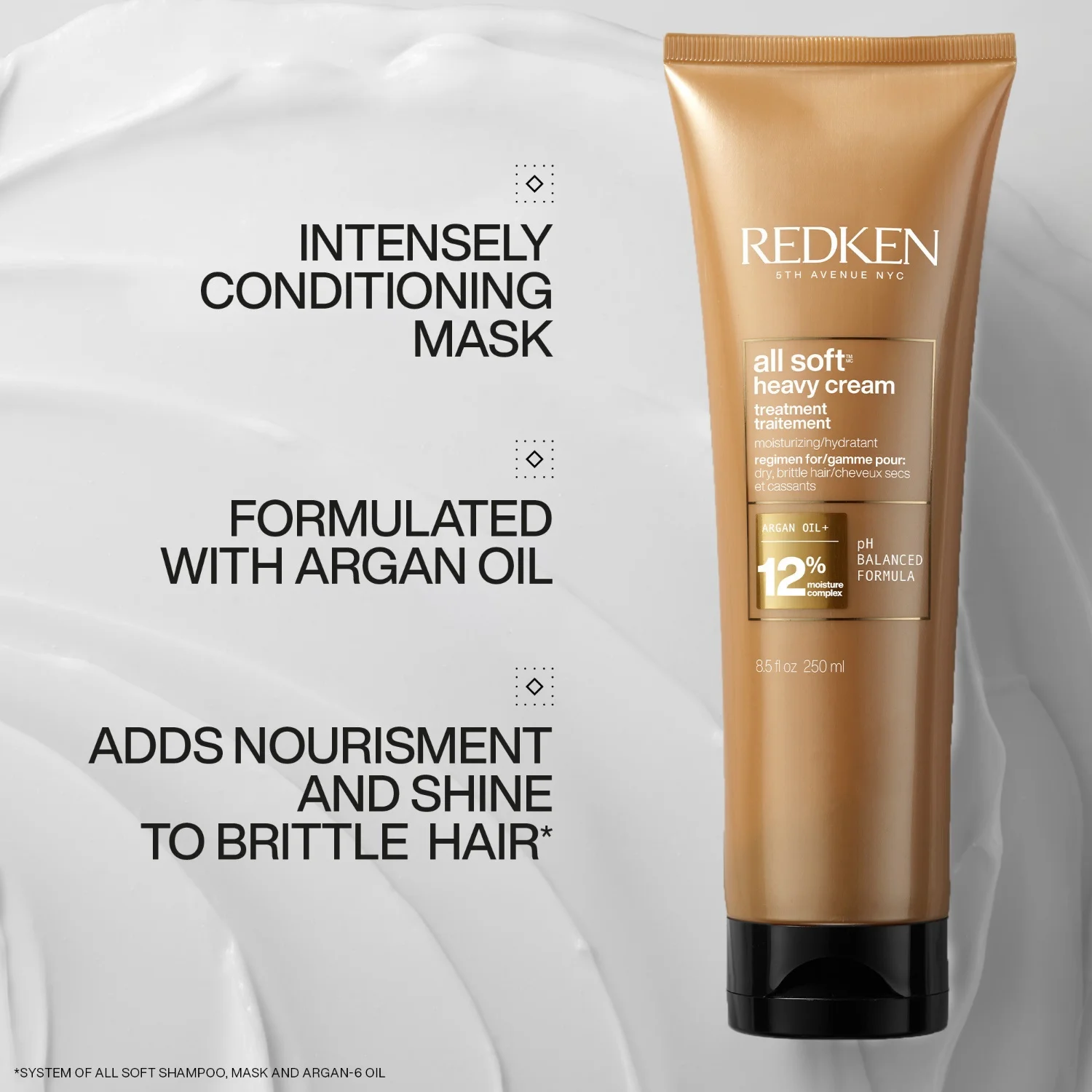 Redken All Soft Heavy Cream Treatment Mask 250 ml, bild 3