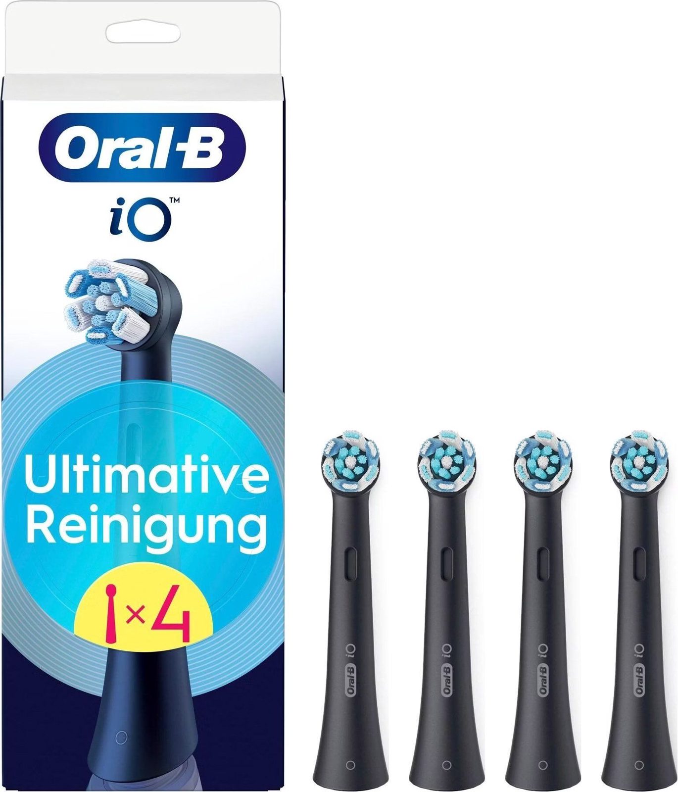 Oral-B iO Ultimate Clean tandborsthuvuden – svarta – 4-pack