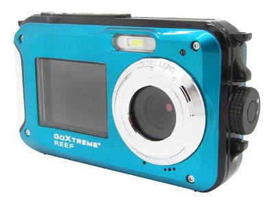 Easypix GoXtreme Reef - Digitalkamera - kompakt - 8.0 MP / 24.0 MP (interpolerat) - 1 080 p - undervatten upp till 3 m - blå