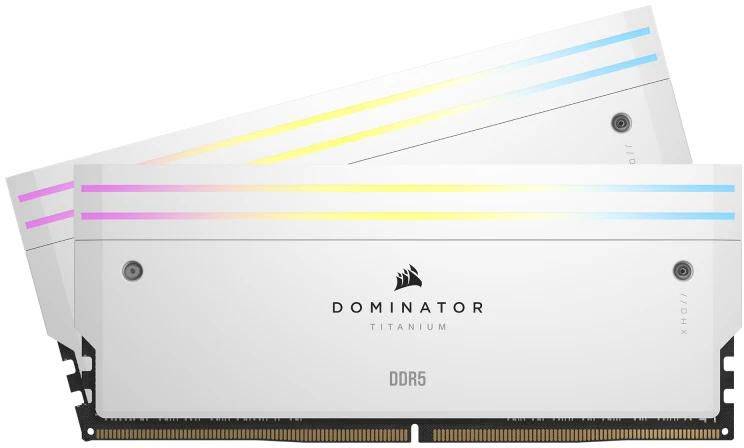 48 GB (2x24GB) DDR5-7200 Corsair Dominator Titanium RGB CL36, Intel XMP - Vit, bild 2