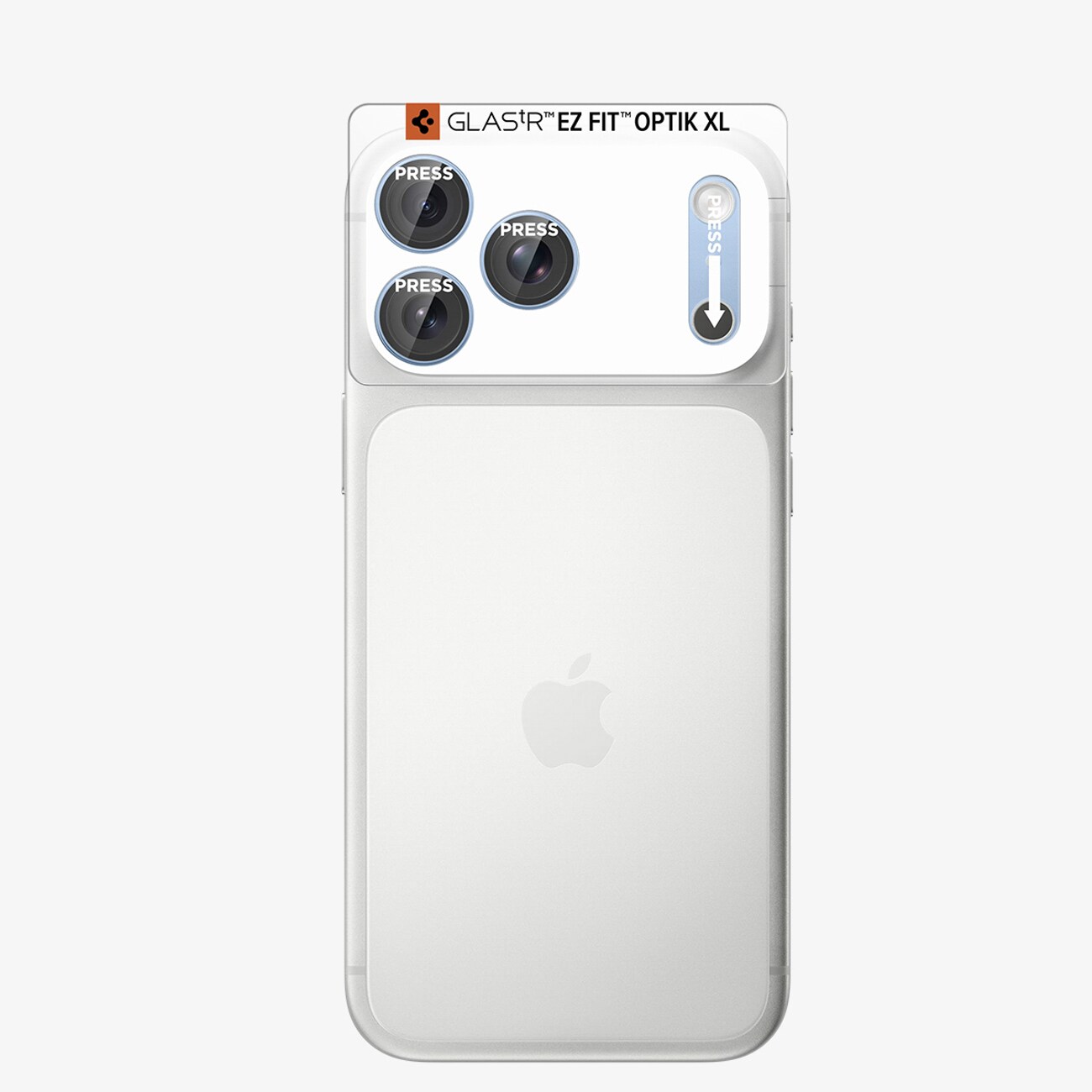 Spigen Optik Pro XL GLAS.TR EZ FIT skärmskydd i härdat glas för iPhone 18 Pro – ljusblått, bild 2