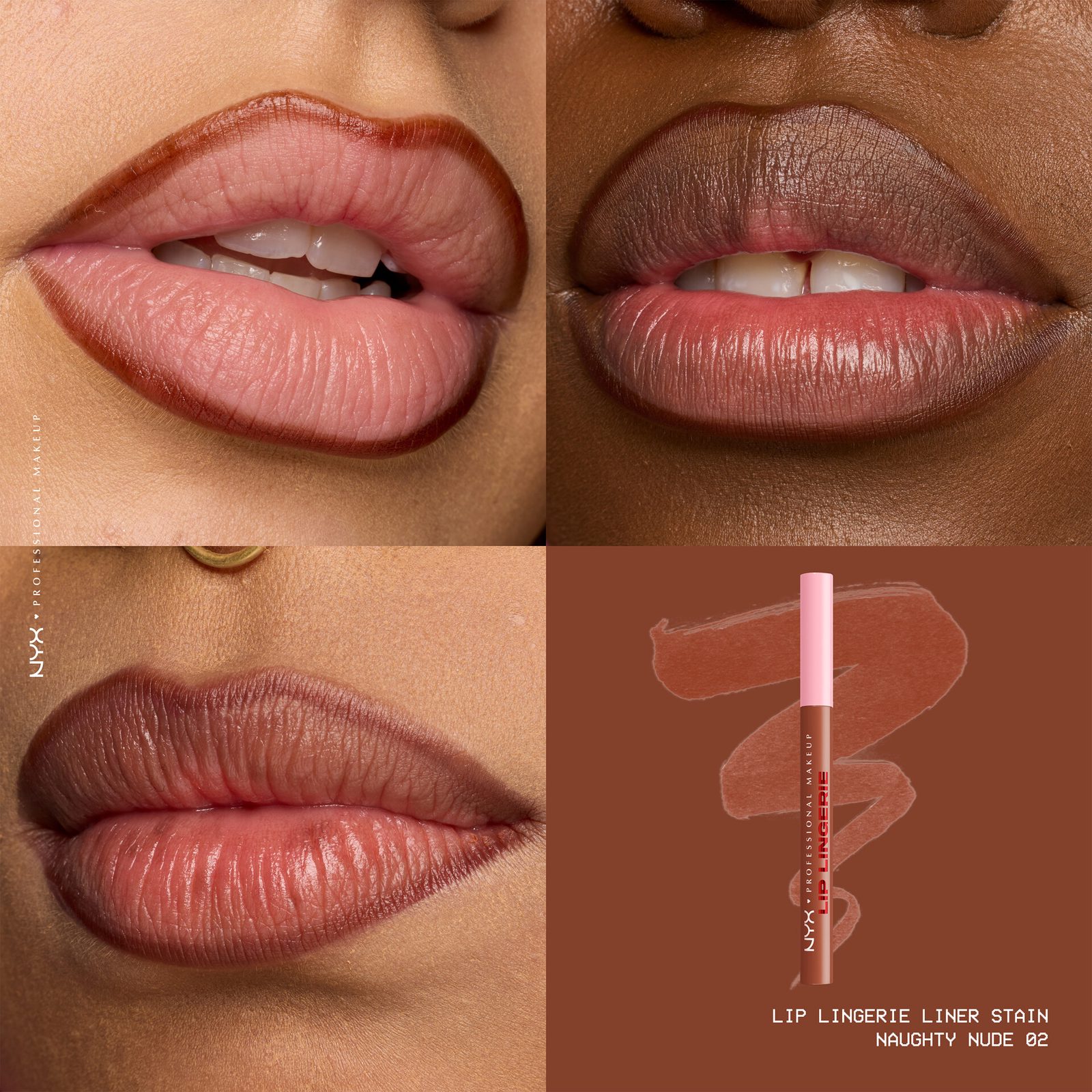 NYX PROFESSIONAL MAKEUP Lip Lingerie Liner Stain 02 Naughty Nude, bild 3